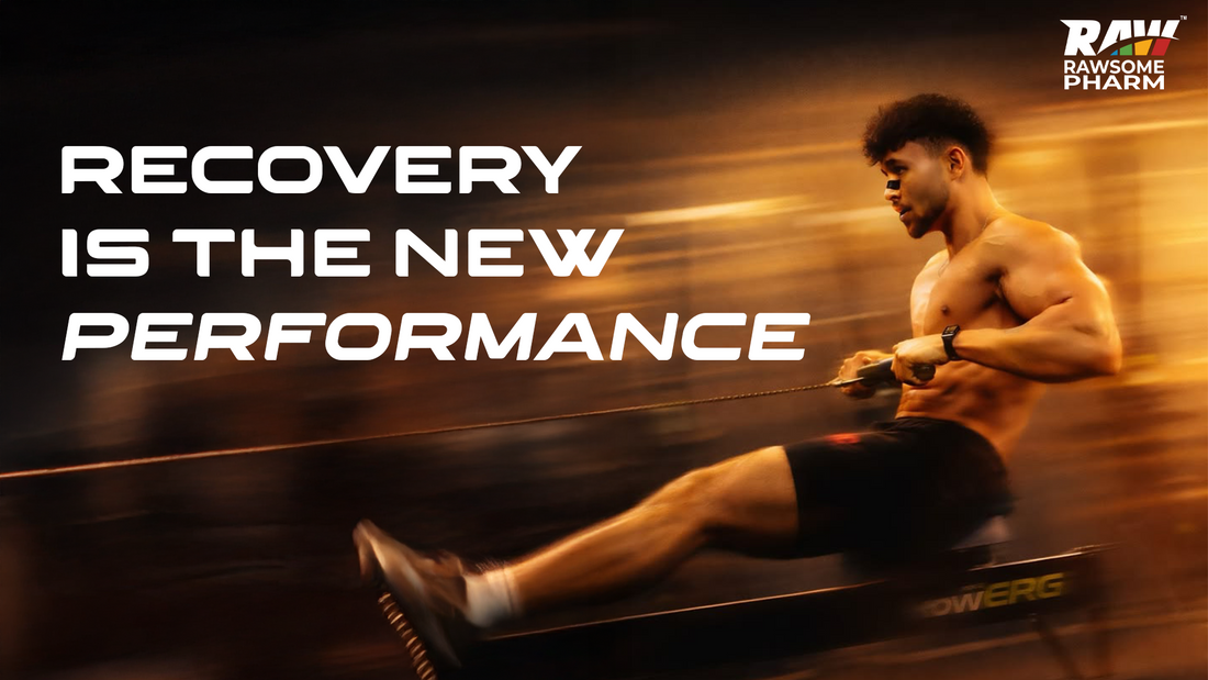 Athlete recovering after intense workout with Rawsome Pharm CGT supplement — creatine, glutamine and taurine formula